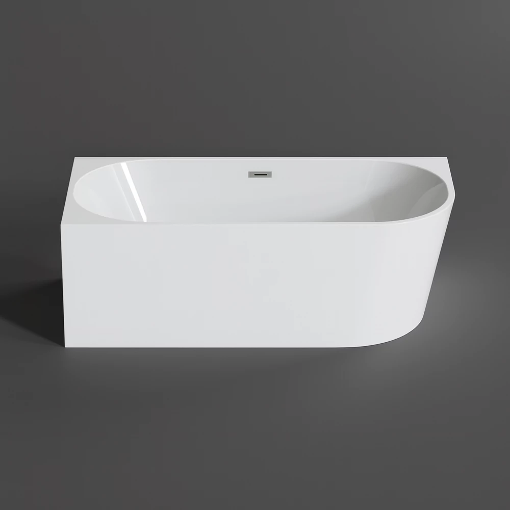 CORNER || Cadă de baie semi-freestanding, colț, stânga, alb