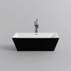 Imagina 1/2 - CUBE Cadă de baie freestanding, alb-negru, 170x75x58 cm
