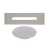 Imagina 1/6 - Set c|| capac preaplin și scurgere din oțel pentru cadă freestanding, silver