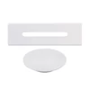 Imagina 1/6 - Set c|| capac preaplin și scurgere din oțel pentru cadă freestanding, white