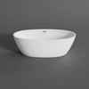 Imagina 1/4 - OVAL Cadă de baie freestanding, negru, 155x80x58 cm