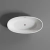 Imagina 3/4 - OVAL || Cadă de baie freestanding, alb, 155x80x58 cm