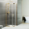 Imagina 4/7 - Murcia Gold Cabină De Duș Semirotundă 80x80, 190cm, 6mm NANO
