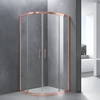 Imagina 1/7 - Murcia || Rose Gold Cabină De Duș Semirotundă 80x80, 190cm, 6mm NANO