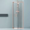 Imagina 4/6 - Murcia Rose Gold Cabină De Duș Semirotundă 80x80, 190cm, 6mm NANO