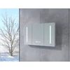 Imagina 1/3 - Vicenza || White Dulap cu trei uși și oglindă, LED 100 cm