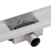 Imagina 4/7 - Granada scurgere de duș cu capac din sticlă neagră, 60 cm