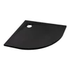 Imagina 2/11 - Cagliari Black 80x80x2,6 cm Cădiță de duș semicirculară, SMC, cu sifon inclus