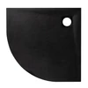 Imagina 3/11 - Cagliari || Black 80x80x2,6 cm Cădiță de duș semicirculară, SMC, cu sifon inclus