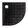 Imagina 5/11 - Cagliari Black 80x80x2,6 cm Cădiță de duș semicirculară, SMC, cu sifon inclus