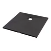 Imagina 2/11 - Cagliari Black 80x80x2,6 cm Cădiță de duș pătrată, SMC, cu sifon inclus