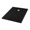 Imagina 2/12 - Cagliari || Black 80x100x2,6 cm Cădiță de duș pătrată, SMC, cu sifon inclus