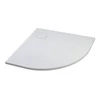 Imagina 1/11 - Cagliari || White 80x80x2,6 cm Cădiță de duș semicirculară, SMC, cu sifon inclus