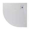 Imagina 4/11 - Cagliari White 80x80x2,6 cm Cădiță de duș semicirculară, SMC, cu sifon inclus