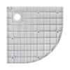 Imagina 5/11 - Cagliari White 80x80x2,6 cm Cădiță de duș semicirculară, SMC, cu sifon inclus