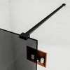 Imagina 2/5 - Walk-in || Black Perete de duș, cu sticlă fumurie 80, 200cm, 8mm