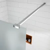 Imagina 2/5 - Walk-in || Chrome Perete de duș, gravat cu acid, cu sticlă mată 50, 200cm, 8mm