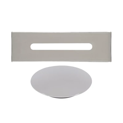 Set c|| capac preaplin și scurgere din oțel pentru cadă freestanding, silver