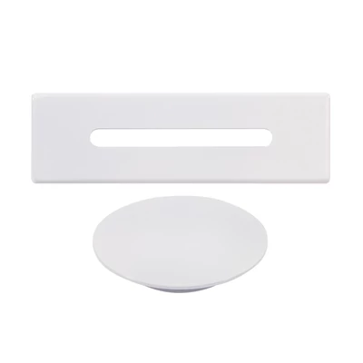 Set c|| capac preaplin și scurgere din oțel pentru cadă freestanding, white