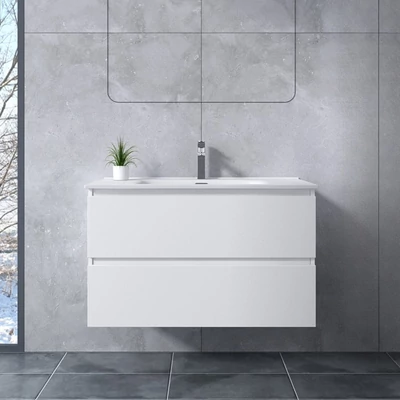 Catania || White Dulap de baie cu lavoar 60cm