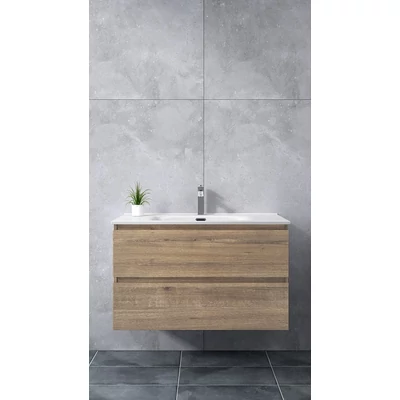 Catania Sonoma Dulap de baie cu lavoar 60cm