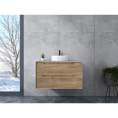 Genova Sonoma Dulap de baie cu lavoar 60 cm