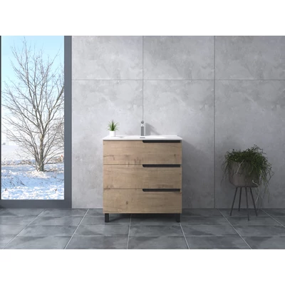 Torino Sonoma Dulap de baie cu lavoar 60cm