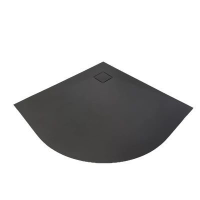 Cagliari Black 80x80x2,6 cm tăviță de duș semicirculară, SMC