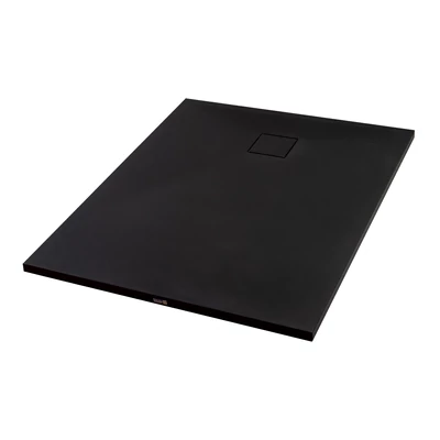 Cagliari || Black 90x120x2,6 cm Cădiță de duș pătrată, SMC, cu sifon inclus