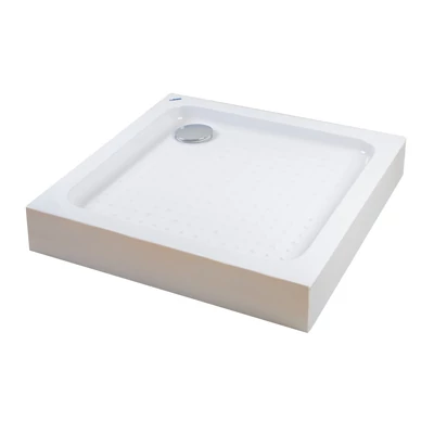 Almagro || 100x100x13,5 cm Cădiță de duș pătrată, acril, cu sifon inclus