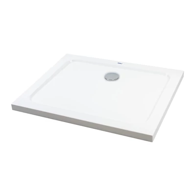 Coria || 90x120x5 cm Cădiță de duș pătrată, dreptunghiulară, acril, cu sifon inclus