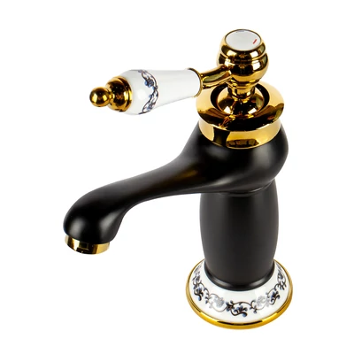 Izmir Black & Gold Baterie retro pentru lavoar