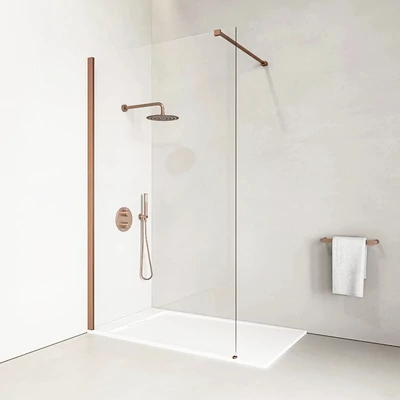 Walk-in Perete duș 80, 200cm, 8mm