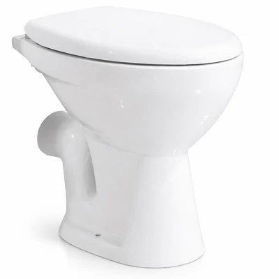 CORI || Vas toaletă cu spălare adâncă, ceramică, alb, evacuare orizontală
