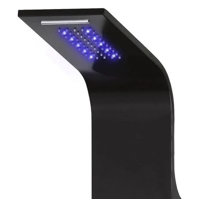 Verona Black Panel de duș, oțel inoxidabil