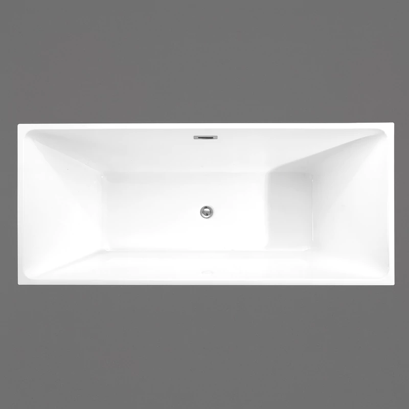 CUBE Cadă de baie freestanding, negru, 170x75x58 cm