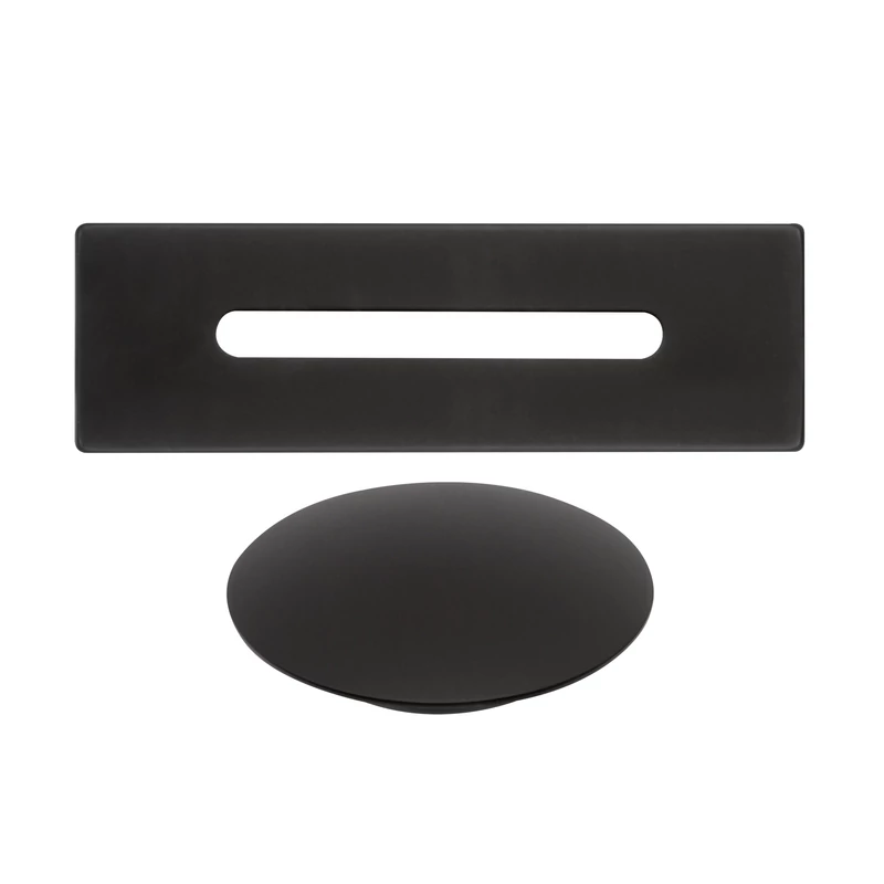 Set capac preaplin și scurgere din oțel pentru cadă freestanding, black