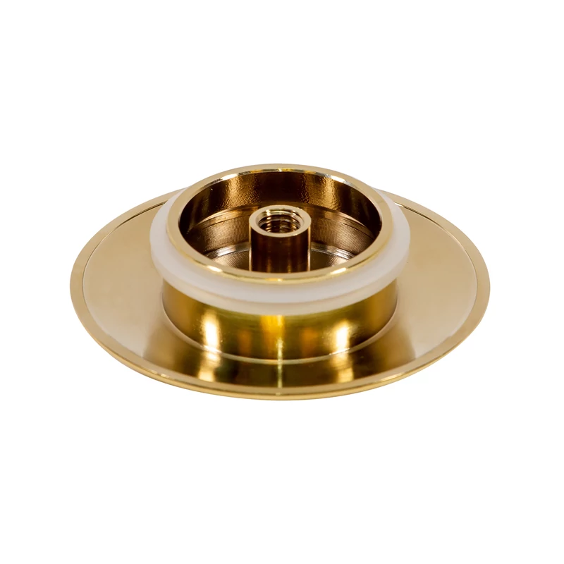 Set capac preaplin și scurgere din oțel pentru cadă freestanding, gold