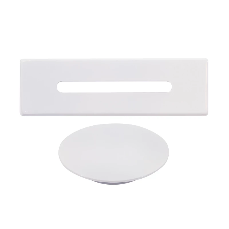 Set capac preaplin și scurgere din oțel pentru cadă freestanding, white