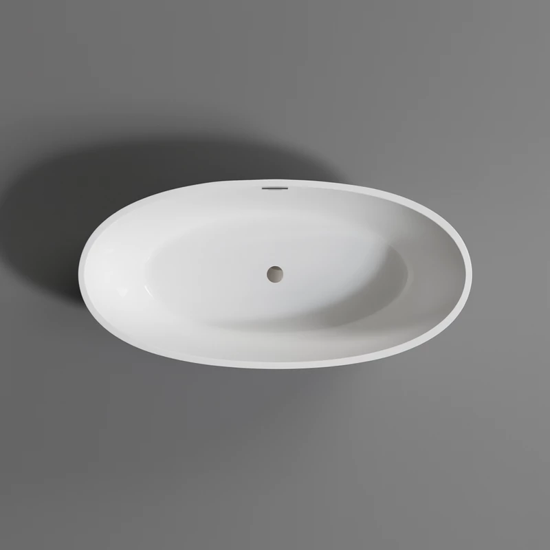 OVAL || Cadă de baie freestanding, alb, 155x80x58 cm