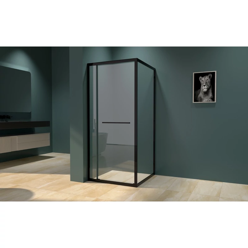 Firenze Cabină de duș Black 6mm 70cm