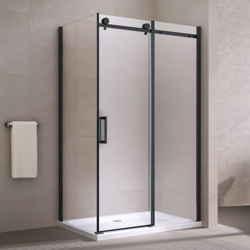 Milano Duo Black Cabină de duș 100x100, 195cm, 8mm
