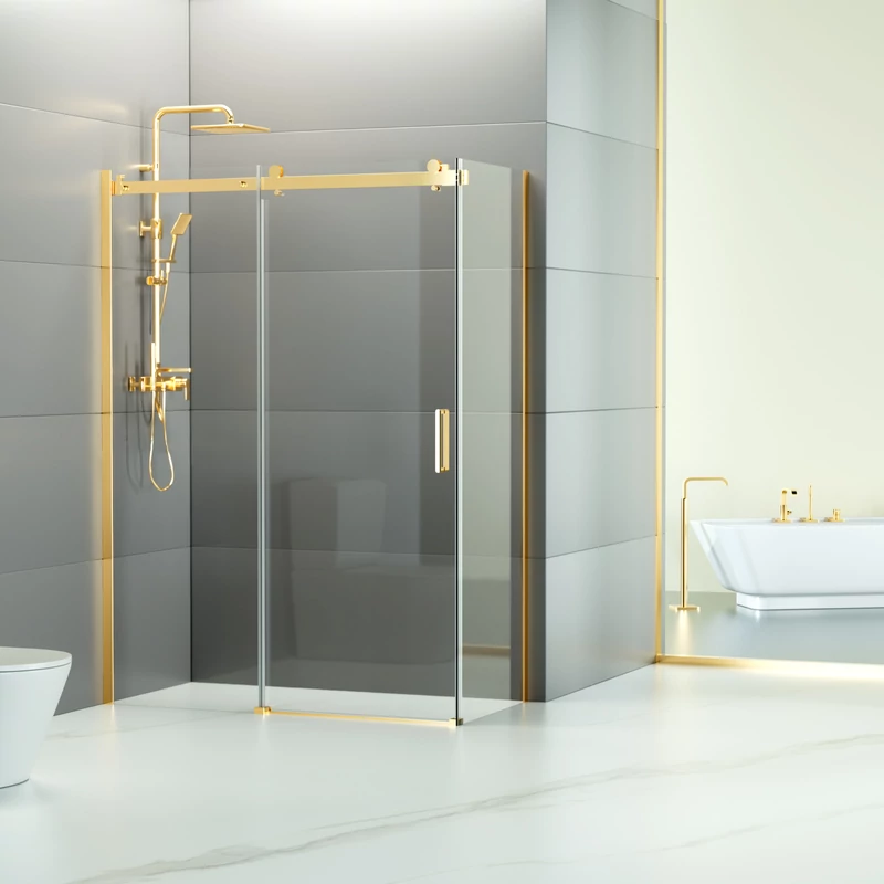 Milano || Duo Gold Cabină de duș 100x100, 195cm, 8mm