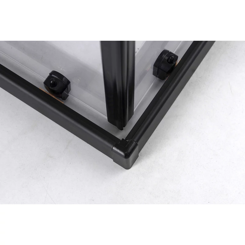 Motril Negru Cabină de duș 80x80, 190cm, 6mm, NANO