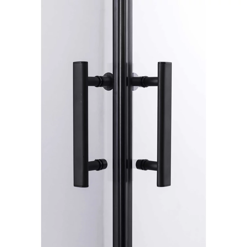 Motril Negru Cabină de duș 80x80, 190cm, 6mm, NANO