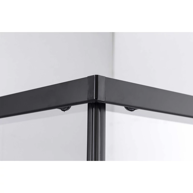 Motril Negru Cabină de duș 80x80, 190cm, 6mm, NANO