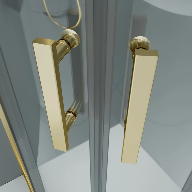 Murcia || Gold Cabină De Duș Semirotundă 80x80, 190cm, 6mm NANO