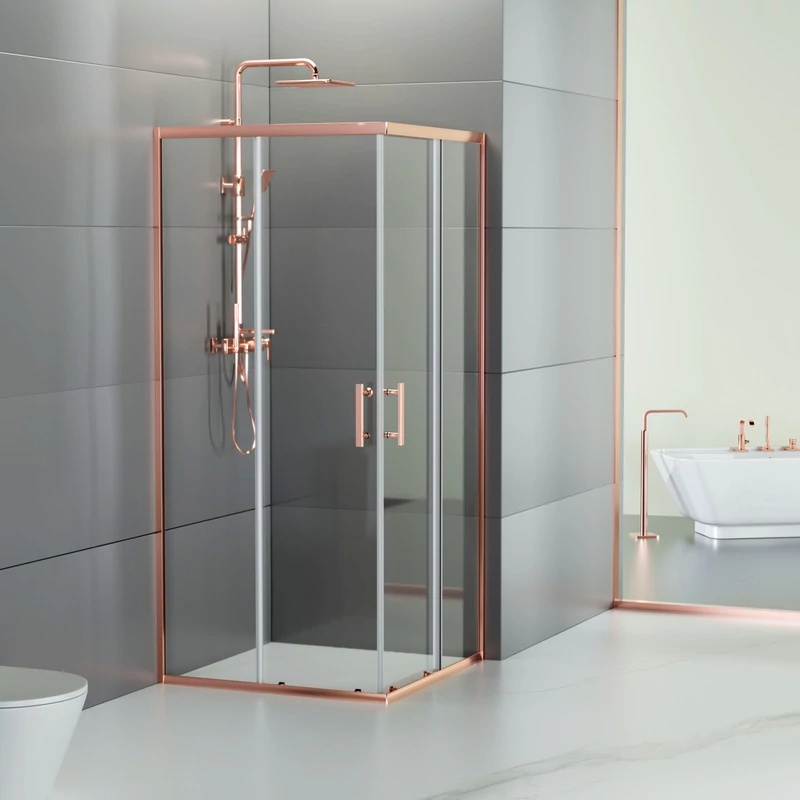 Motril || Rose Gold Cabină de duș 80x80, 190cm, 6mm NANO