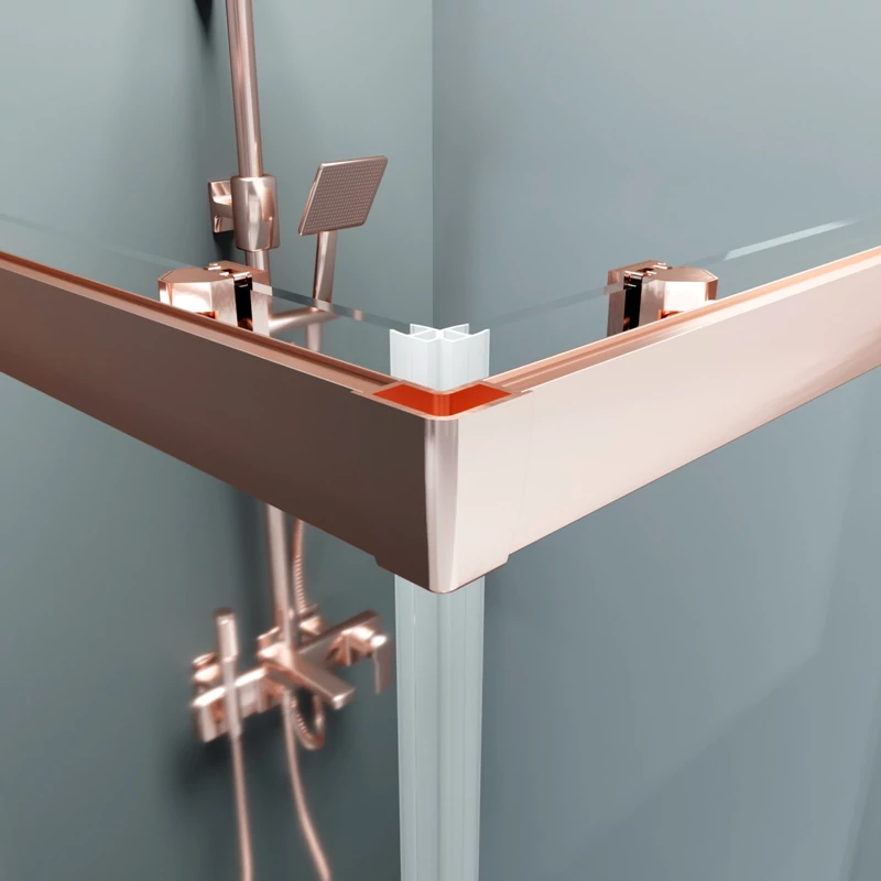 Motril Rose Gold Cabină de duș 80x80, 190cm, 6mm NANO
