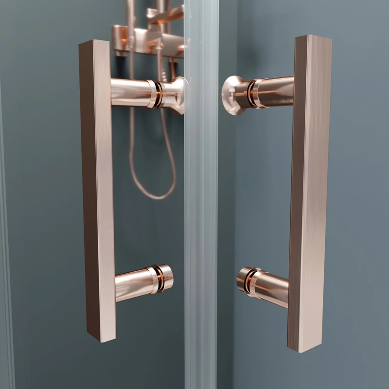 Motril || Rose Gold Cabină de duș 80x80, 190cm, 6mm NANO